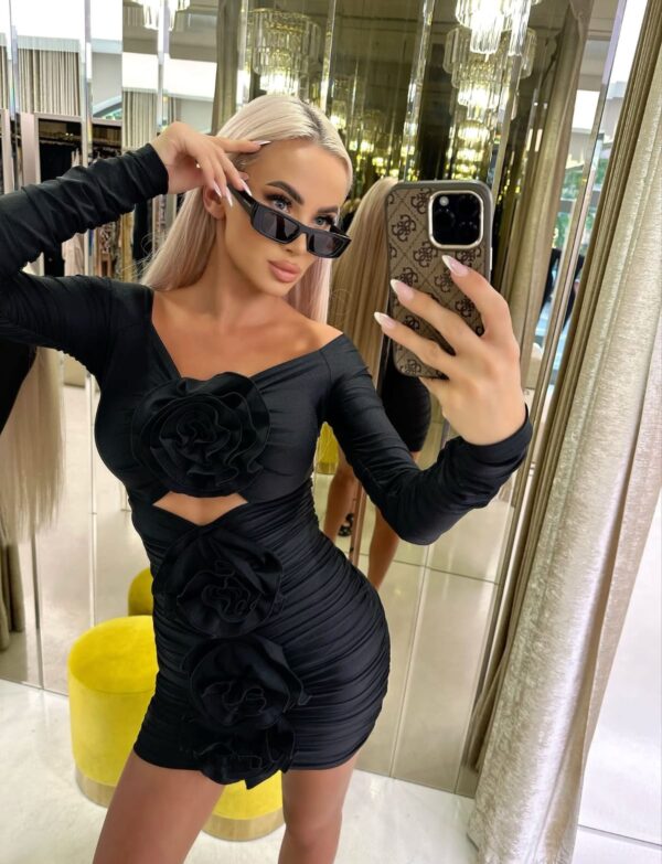 LIVIA BLACK MINI DRESS