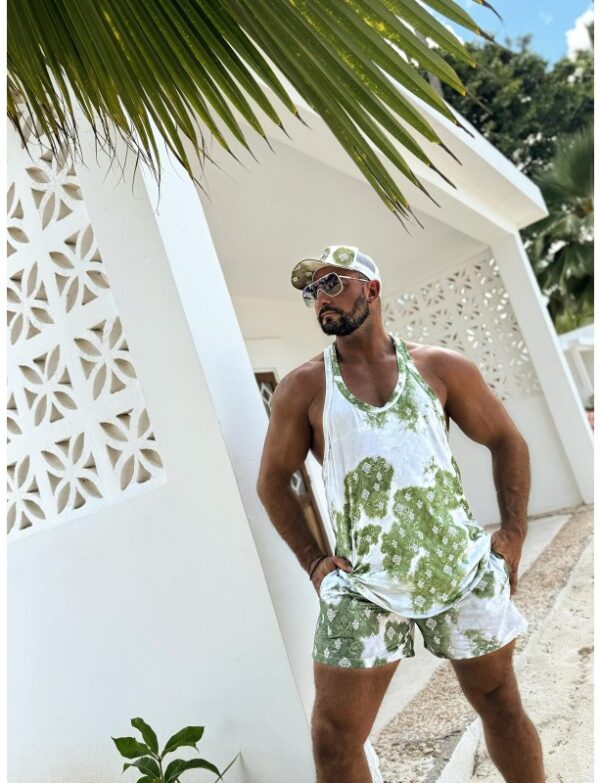 AVENTADO SWIM-SHORTS MAN - MEN'S LOGGED SWIMMING SHORTS