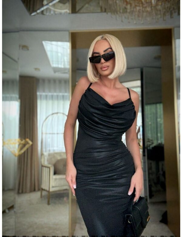 NOZZA -OPEN BACK MAXI BLACK DRESS